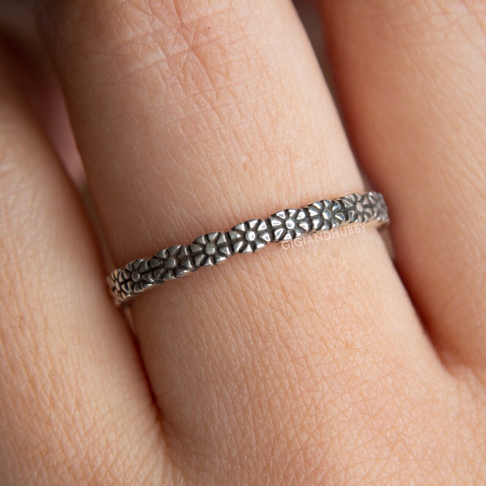 Silver daisy ring | sterling silver 925 dainty